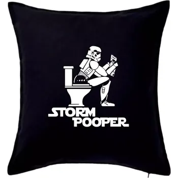 Polštář SW - Storm pooper - Polštář 50x50 - 50x50 - Pouze potah ( Černá )