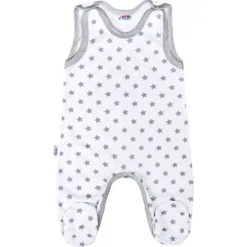 Kojenecké dupačky New Baby Classic II šedé s hvězdičkami