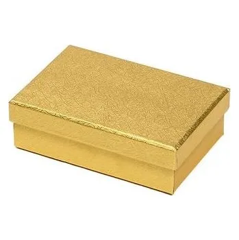Dárková krabice zlatý papír - 16,7 x 10,7 x 4,8 cm