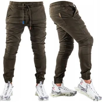 Pánské kalhoty Pánské jogger kalhoty PREMIUM KHAKI MISADE VEL. 29