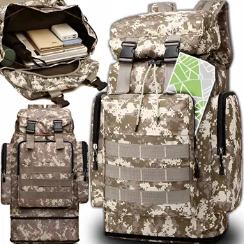 turistický batoh Plecak wojskowy Retoo survival 41-60 l zelený