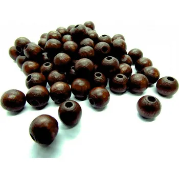 Dětské navlékací korálky Pro Háčkování Dřevěný korálek 8 mm hnědý