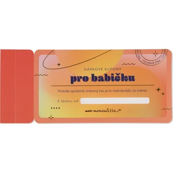 Party dekorace Dárkové kupony pro babičku