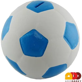 Pokladnička Pokladnička fotbalový míč modrý 13 cm (Pokladnička ve tvaru fotbalového míče)