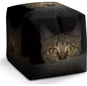 Taburet Sablio Taburet Cube Kočka: 40x40x40 cm