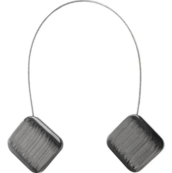 Váza SADA 2KS DEKORAČNÍ SPONA NA ZÁVĚS CLARY S MAGNETEM 4 X 13 CM ŠEDÁ