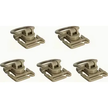 pomocná karabina MOLLE D-Ring rotační spony 5ks Barva: khaki