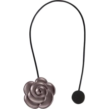 Váza SADA 2 KS DEKORAČNÍ SPONA NA ZÁVĚS FLOWER S MAGNETEM 5 X 21 CM HNĚDÁ