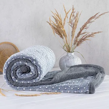 decoDoma Polka 140 x 200 cm modrá