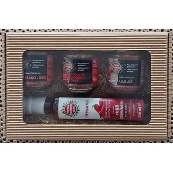 Kosmetická sada Dárková sada koření a olivové oleje "Někdo to rád ostré"