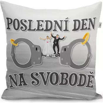 Polštář Sablio Polštář Poslední den na svobodě: 40x40 cm