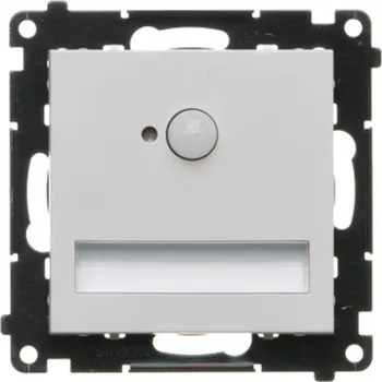 vypínač LED osvětlení s pohybovým sensorem, 230 V / 1,2 W, barva světla neutrální bílá, Simon 55 TOSC4K.01/114, šedá světlá