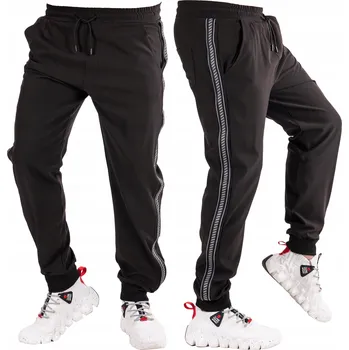 Černé tepláky s lampasem ISMAEL vel. M