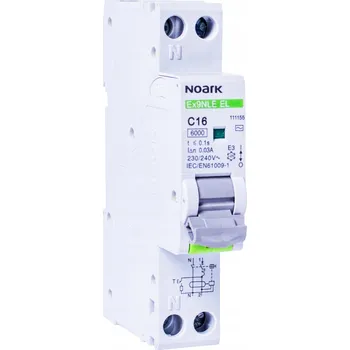 Proudový chránič Proudový chránič Ex9NLE 1PN C 20A 30mA AC 111156 NOARK
