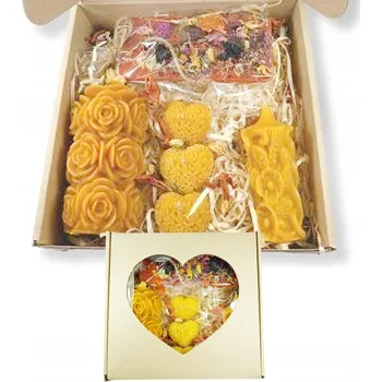 Svíčka Tradiční svíčka Miód i Bursztyn z včelího vosku, 5 ks