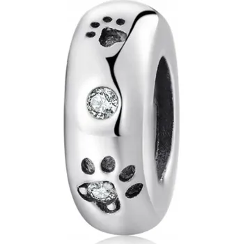 Přívěsek CHARMS PŘÍVĚSEK STŘÍBRNÝ STŘÍBRO S925 925 KOČIČÍ TLAPKA KOČKA PES PEJSEK KOŤÁTKO