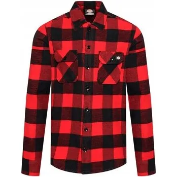 Motorkářská flanelová košile s kostkovaným vzorem Dickies červená M