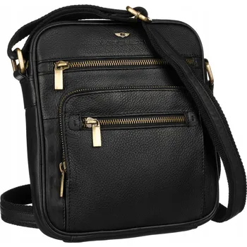 Kabelka Peterson kabelka přes rameno přírodní kůže černá