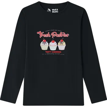 Dívčí tričko Dívčí tričko černé Wolf & Wolfie S2543A Velikost: 152