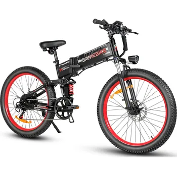 Skládací kolo SAMEBIKE Elektrokolo SAMEBIKE LO26-Plus s baterií 48V 15Ah, 26 palcovými pneumatikami ČERNÁ 2025