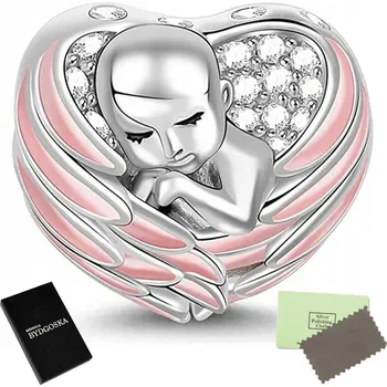 Přívěsek PŘÍVĚSEK SRDCE STŘÍBRNÝ BEADS DĚTSKÝ 925