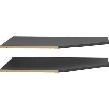 police Rohové police MultiDo - Black Red White - BRW Grafit 71.5x cm