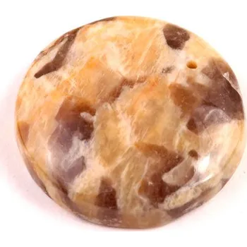 Přírodní kámen Vrtaný kabošon Grafický Foldspar č.V165 (26x7mm)