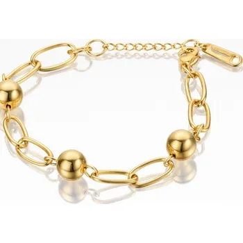 Náramek ECARLA pozlacený náramek z chirurgické oceli BST1590