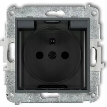 Elektrická zásuvka Hermetická Elektrická Zásuvka Karlik šedá