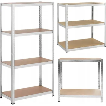 Dílenský regál Kovový skladový regál Funfit 150 x 75 x 30 cm, nosnost 150 kg na polici