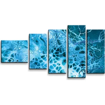 Obraz Sablio Obraz - 5-dílný Magická modrá - 100x60 cm