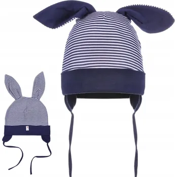 Čepice BAVLNĚNÁ ČEPIČKA PRO DÍVKY S UŠIMA, NA ZAVAZOVÁNÍ