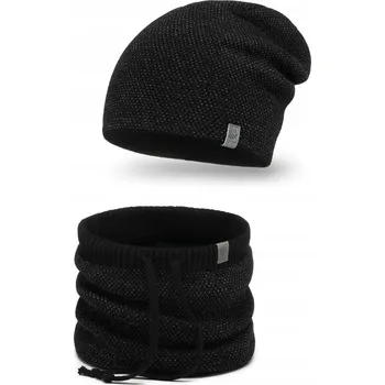 Pokrývka hlavy Zimní pánská souprava Pamami černá Polský nákrčník čepice elegantní teplá