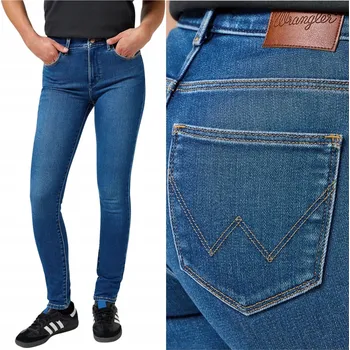 Dámské džíny Wrangler High Rise Skinny dámské džíny úzké nohavice velikost 27/30
