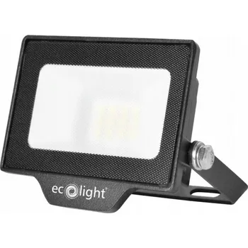 HALOGEN LED REFLEKTOR BÍLÝ STUDENÝ 10W 6500K 900LM ČERNÝ, MOŽNOST PŘIPOJENÍ ČIDLA