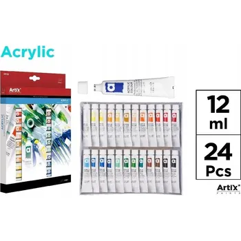 Výtvarná barva Akrylové barvy Artix 24 ks
