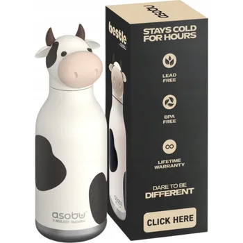 Termoska Dětská termoska Asobu Bestie Bottle 0,46 l - kráva