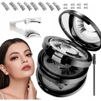 Umělé řasy Magnetické Řasy Umělé řasy Sada 3 páry + Pinzeta + Eyeliner