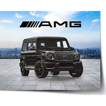 Plakát Sablio Plakát AMG auto - 90x60 cm