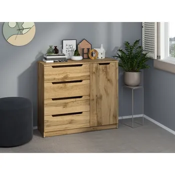 Komoda nabyteo Komoda K-4+1 EKO Barva: ořech - světlý