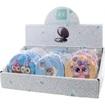 Kosmetické zrcátko Kapesní zrcátko se sovičkami