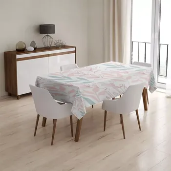 ubrus Sablio Ubrus Růžové a modré lístky - 90x90 cm