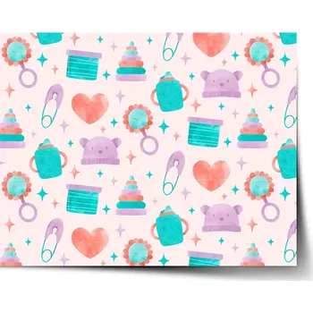 Plakát Sablio Plakát Chrastítko a čepičky - 60x40 cm