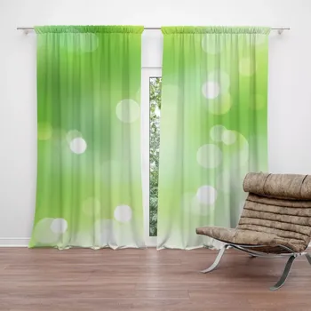 Závěs Sablio Závěs Zelená abstrakce 2: 2ks 140x250cm