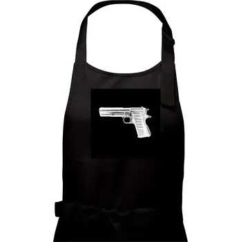 Kuchyňská zástěra Zbraň RTG - Pánská zástěra na vaření - Univerzální velikost ( Černá )