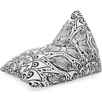 Sedací pytel Sablio Sedací vak Triangl Bílé mehendi: 120 x 100 x 100 cm