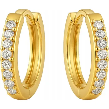 Náušnice ZLATÉ NÁUŠNICE PRO DĚTI KRUHY STŘÍBRNÉ STŘÍBRO 925