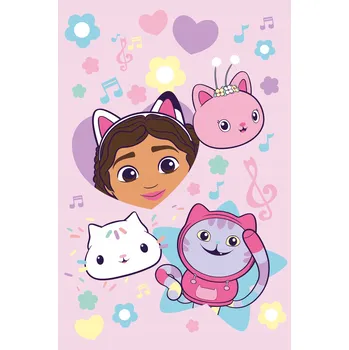 Dětská deka Dětská deka Jerry Fabrics 100 x 150 cm, vícebarevná, motiv Gábinin Kouzelný Domek