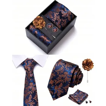 Kravata Bambusová kravata široká hnědá - Džungle