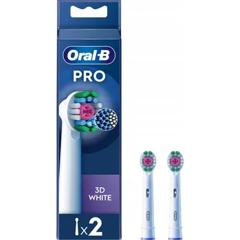 Náhradní hlavice k elektrickému kartáčku Oral-B Pro 3D white Hlavice pro elektrické zubní kartáčky, 2 kusy